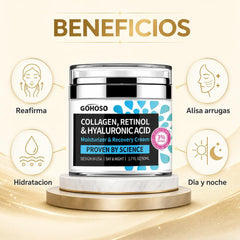 Crema Facial Colágeno, Retinol y Ácido Hialurónico GOHOSO 2